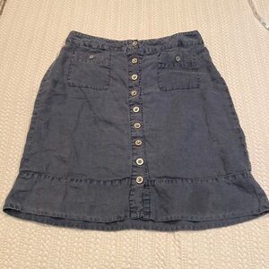 Michael Stars Blue Button-Front Skirt